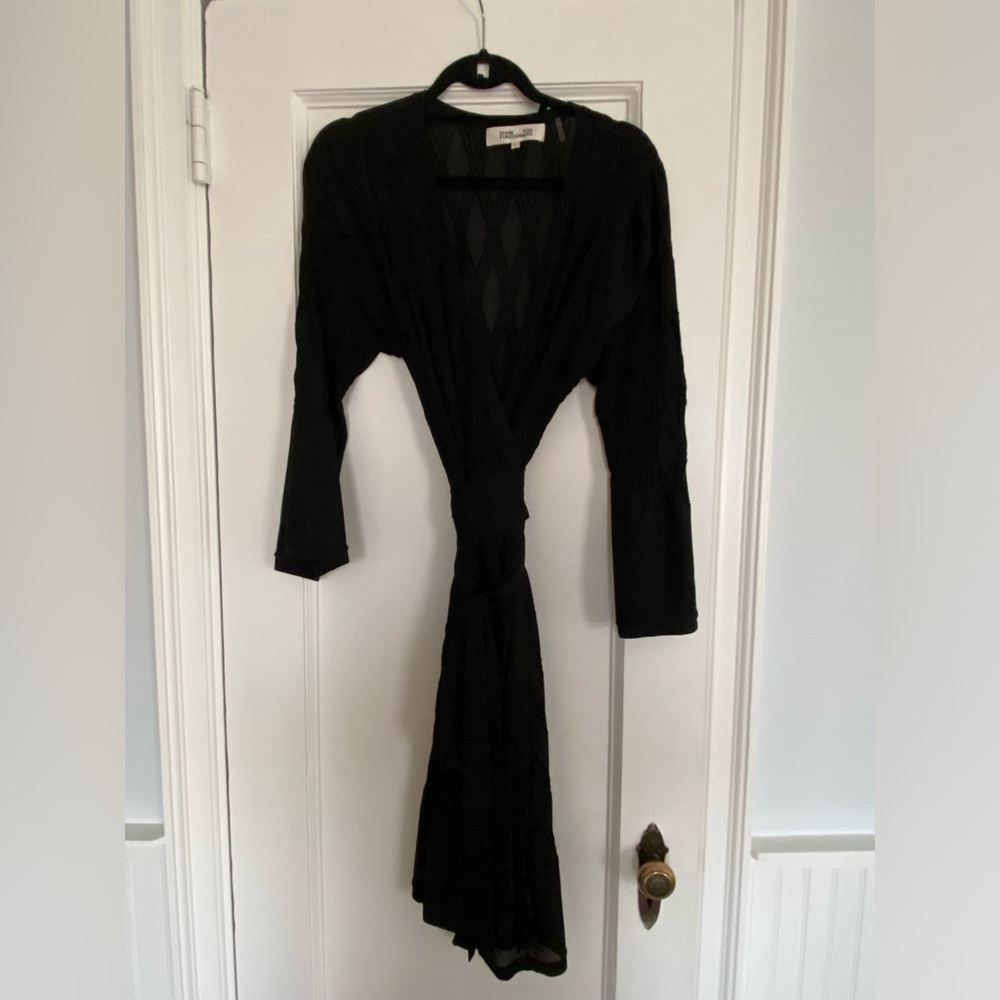 Diane Von Furstenberg black wrap dress